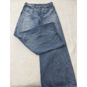 J.Crew High-Rise Superwide Leg Jean Palazzo 32T Blue Denim Boho Festival